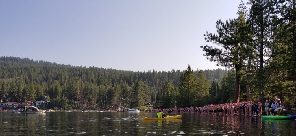 Donner Lake Swim start